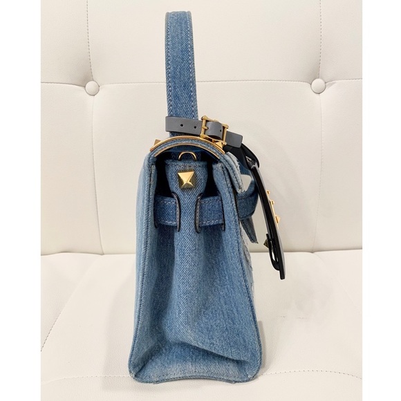 VALENTINO Denim Butterfly Applique Bag - Picture 3 of 8